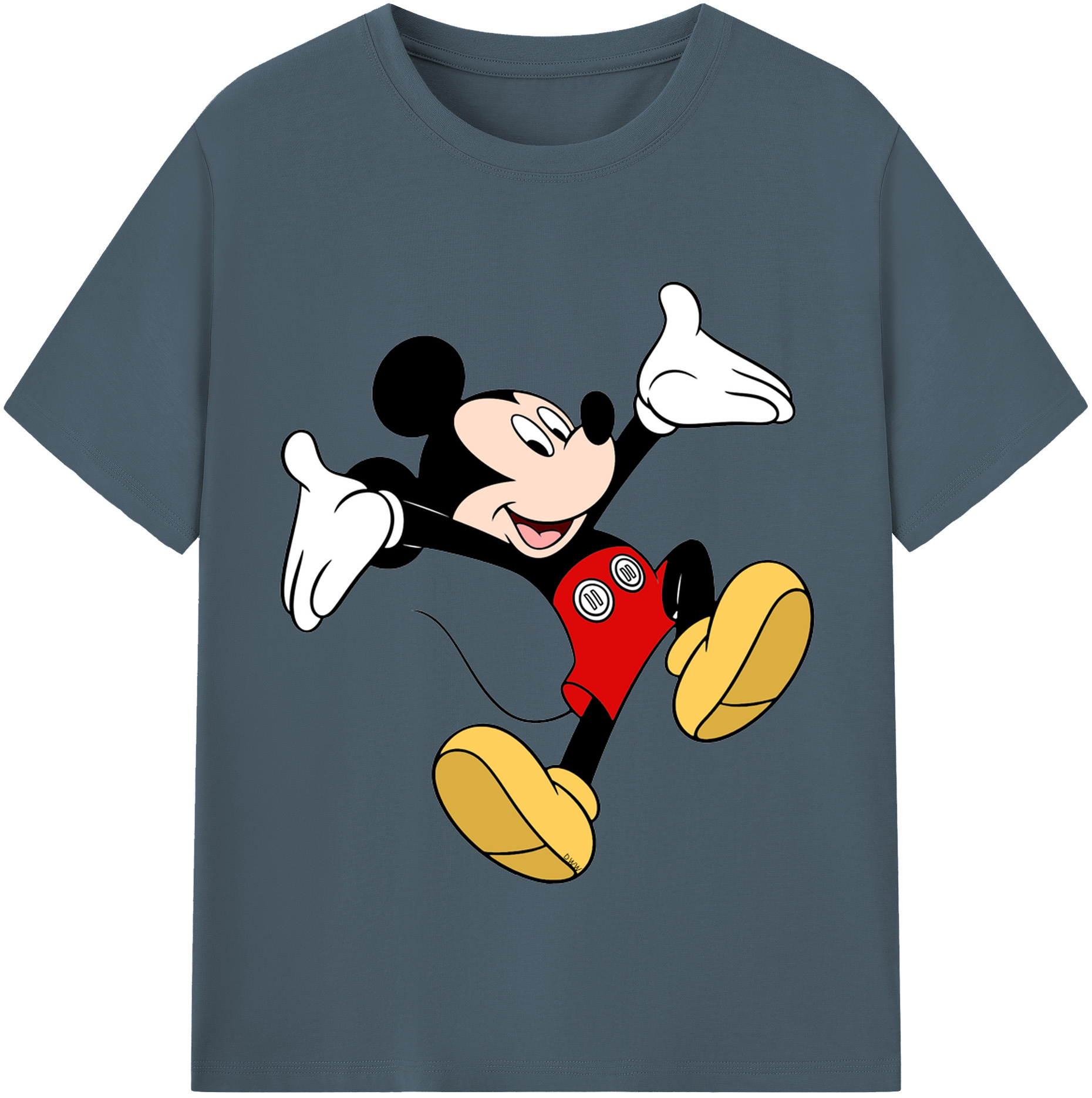 （画像用） ミッキーマウス Mickey Mouse 綿100％半袖Tシャツ（フロントプリント）